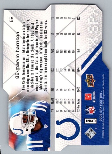 2008 Upper Deck Tatum Bell Detroit Lions #62 - Picture 2 of 2