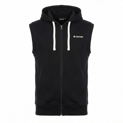 Lotto Bodywarmer Herren Kapuzen Casual Freizeit Sweatweste schwarz neu