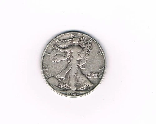 1940-S VF Walking Liberty Half Dollar. 90% silver. Inv#118