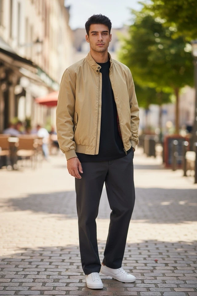 Orvis Mens Large Harrington Check Plaid Lined Jacket Bomber Baracuta Style XXL - Image 2 of 4