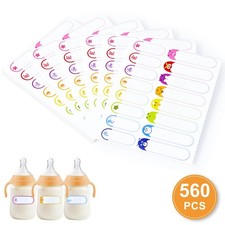 560 Pcs Self-Laminating Write On Name Labels for Baby Bottles Kids Stuff Daycare
