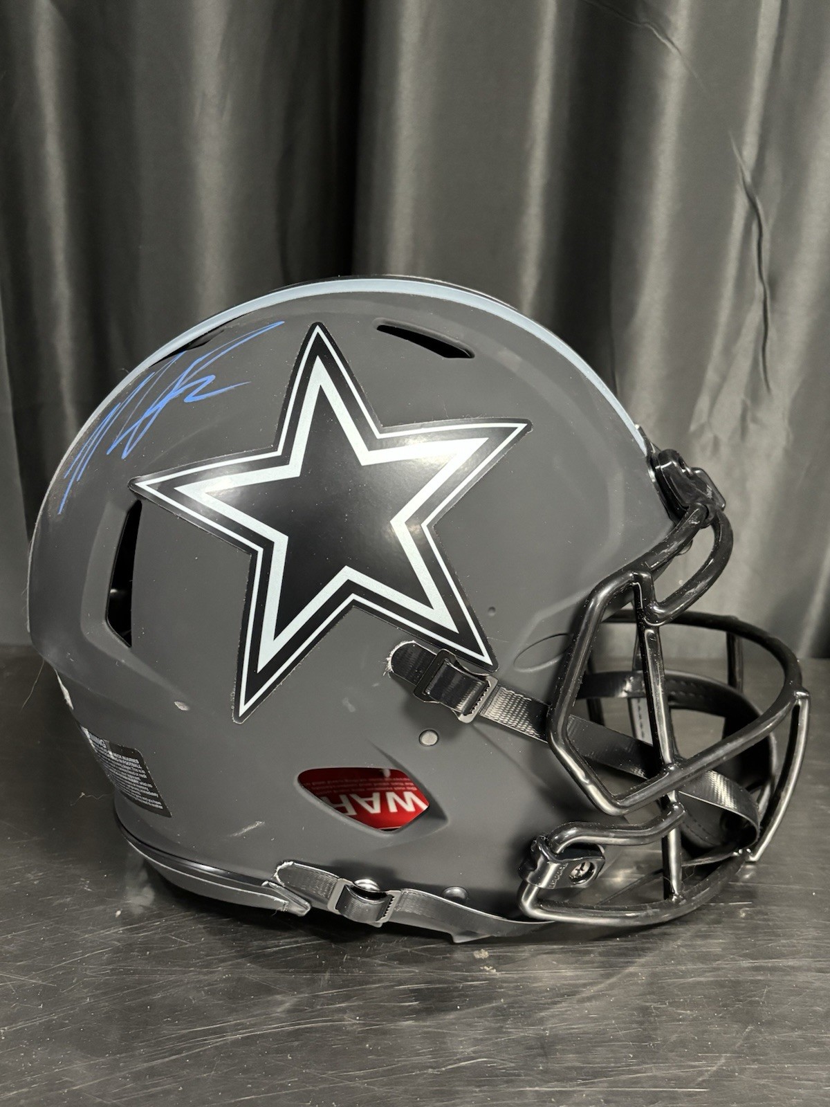 Dallas Cowboys Micah Parsons Signed Authentic Mat Black Full Size Helmet Fanatic 