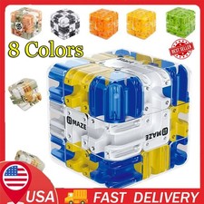 3D Maze Cube Puzzle-Large Labyrinth Ball Game with 6-Side Challenge Fidget ToyOY