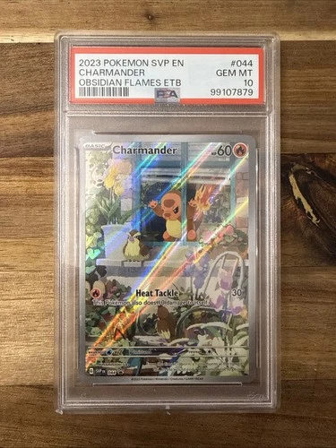 2023 Pokemon EN-SV Black Star Promo Charmander Obsidian Flames Etb PSA 10 #044