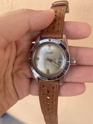 ULTRA RARE Skin Diver  DUWARD AQUASTAR  Calypsomatic Case, Automatik