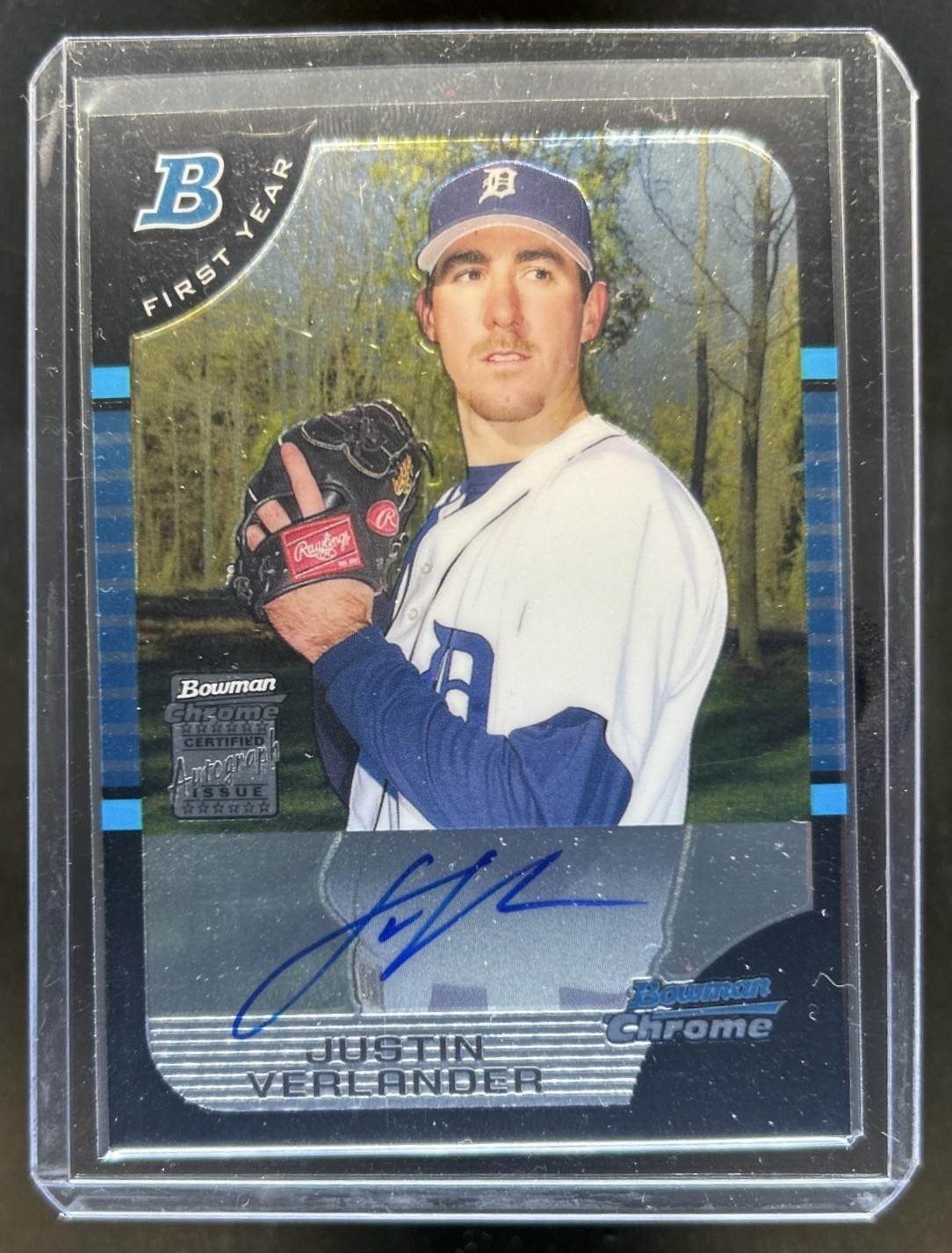 2005 Bowman Chrome Justin Verlander RC Rookie Auto #331 Tigers
