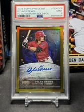 2024 Topps Pro Debut Dylan Crews  Gold Future Cornerstone Auto /50 PSA 9
