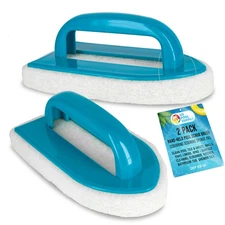 2 U.S. Pool Supply Pool Scrub Brushes - Scrubbing Pads, Clean Tile Scrubber