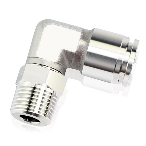 2 Stück 6mm Rohr AD x 1/4" BSP Gewinde Außenbogen Edelstahl 304 Steckverschra... - Bild 7 von 7