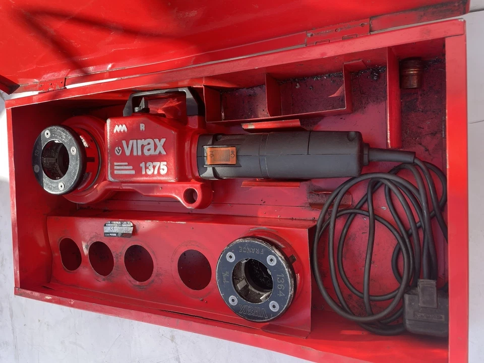 VIRAX 1375 Portable Threader, Handheld Pipe Threading Machine  240 Volts - Image 4 of 4