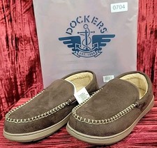 Dockers All Conditions HARD BOTTOM SUEDE UPPER Slipper MEN'S 15 NEW Brown Comfy