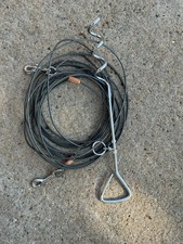 Dog Tie Out Cable And Stake, 30 Ft, For Medium Sized Dogs