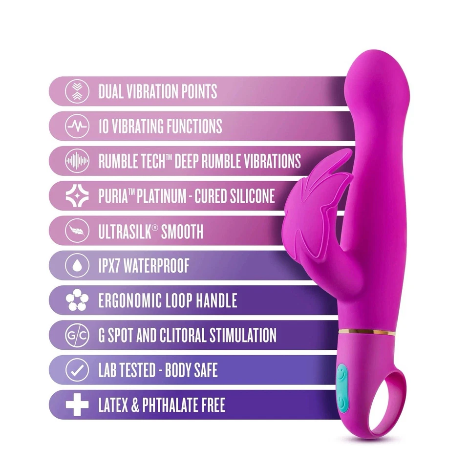 Vibrador Aria By Blush/Naughty Af: Estimulador de clítoris ciruela silicona Foto 2 de 4