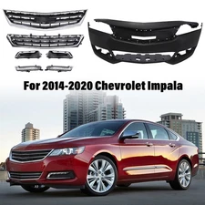 Front Bumper Cover Fascia & Grille Assembly Kit For 2014-2020 Chevrolet Impala