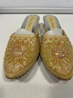 Women's Sequin Apricot Color Mules Size 9.5 Pointed Toe Shoes (40) Sun Shine — photo 10
