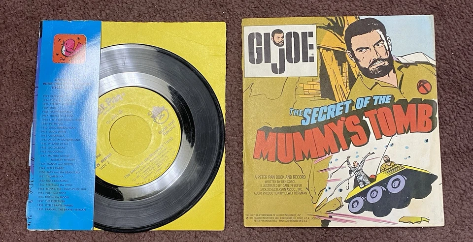 El secreto de la tumba de la momia GI Joe juego de libros y discos 1973 Peter Pan Foto 3 de 4