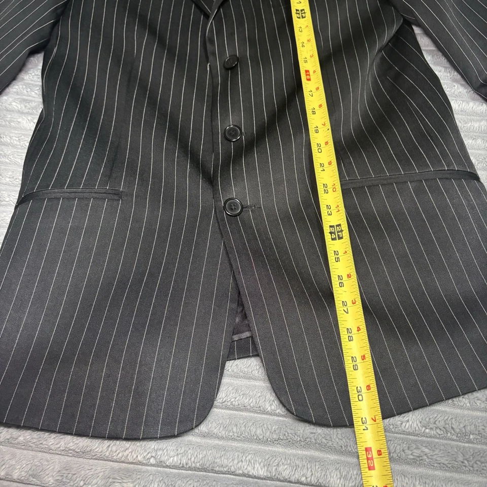 Stanley Blacker 2 piezas RN 58217 blanco rayas negro chaqueta y pantalón Foto 4 de 4