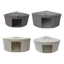 Corner Storage Basket Towel Bathroom Bedroom Foldable Entryway Organizer Bin