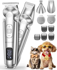 oneisall Small Dog Clippers and Paw Trimmer with Low Noise, 4 - in - 1 Cordless