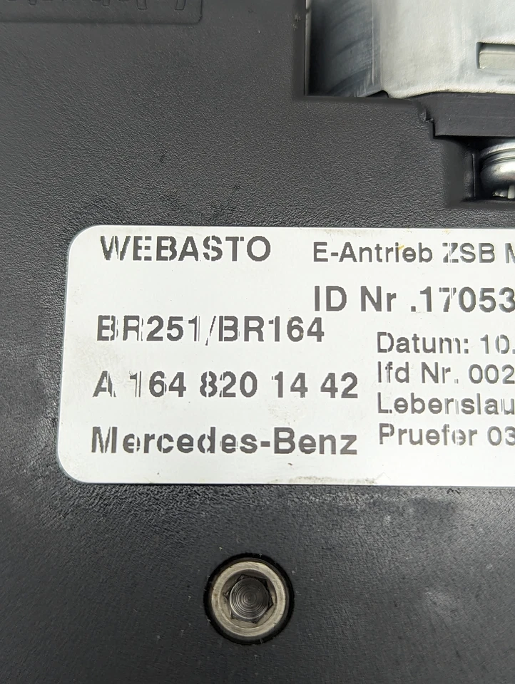 Mercedes-Benz R350 R 350 2006-2012 techo corredizo eléctrico techo corredizo motor A1648201442 Foto 2 de 4