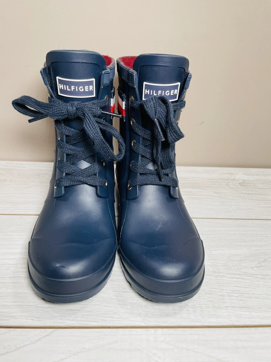 forfatter Oversigt Inhalere Tommy Hilfiger Rain Boots Blue Women&#039;s Size 6M | eBay