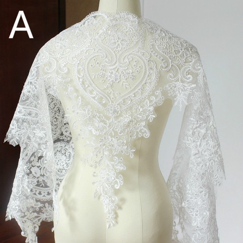 Sequin Embroidered Floral Lace Fabric Wedding Bridal Dress Decor DIY Elegant New - Picture 14 of 28