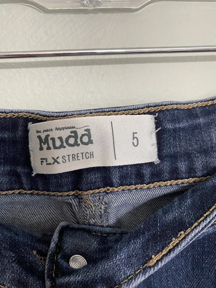 Minifalda vaquera Mudd Distressed talla 5 elástica con botones Foto 2 de 4