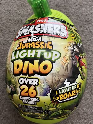 Zuru Smashers Mega Jurassic beleuchtetes Dino-Ei mit 26 Überraschungen & Spielzeug im Inneren