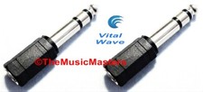 2X 1/8" 3.5mm Female Jack to 1/4" Male Plug Stereo Headphone Audio Adapter VWLTW
