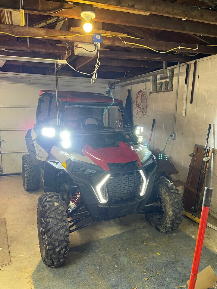 Espejos retrovisores laterales UTV de 2 piezas con luz para Polaris RZR 900 XP 1000 CAN-AM X3 Foto 3 de 4