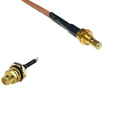 RG316 SMB MALE BULKHEAD to RP-SMA Female O-Ring RF Cable Rapid-SHIP LOT