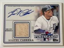 2014 Topps Postseason Performance Autograph Relics PPARMC Miguel Cabrera /50