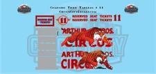 Charging Tiger Tableau # 11 Circus Wagon Decal Set HO Scale