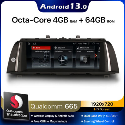 10.25''Android 13 Qualcomm Navi Autoradio DAB+Idrive CarPlay BMW 5er F10/F11 NBT