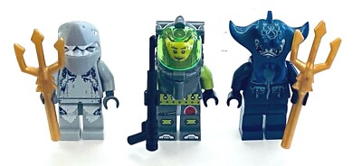 Lego ATLANTIS Minifigures MANTA SHARK WARRIOR LANCE SPEARS Diver