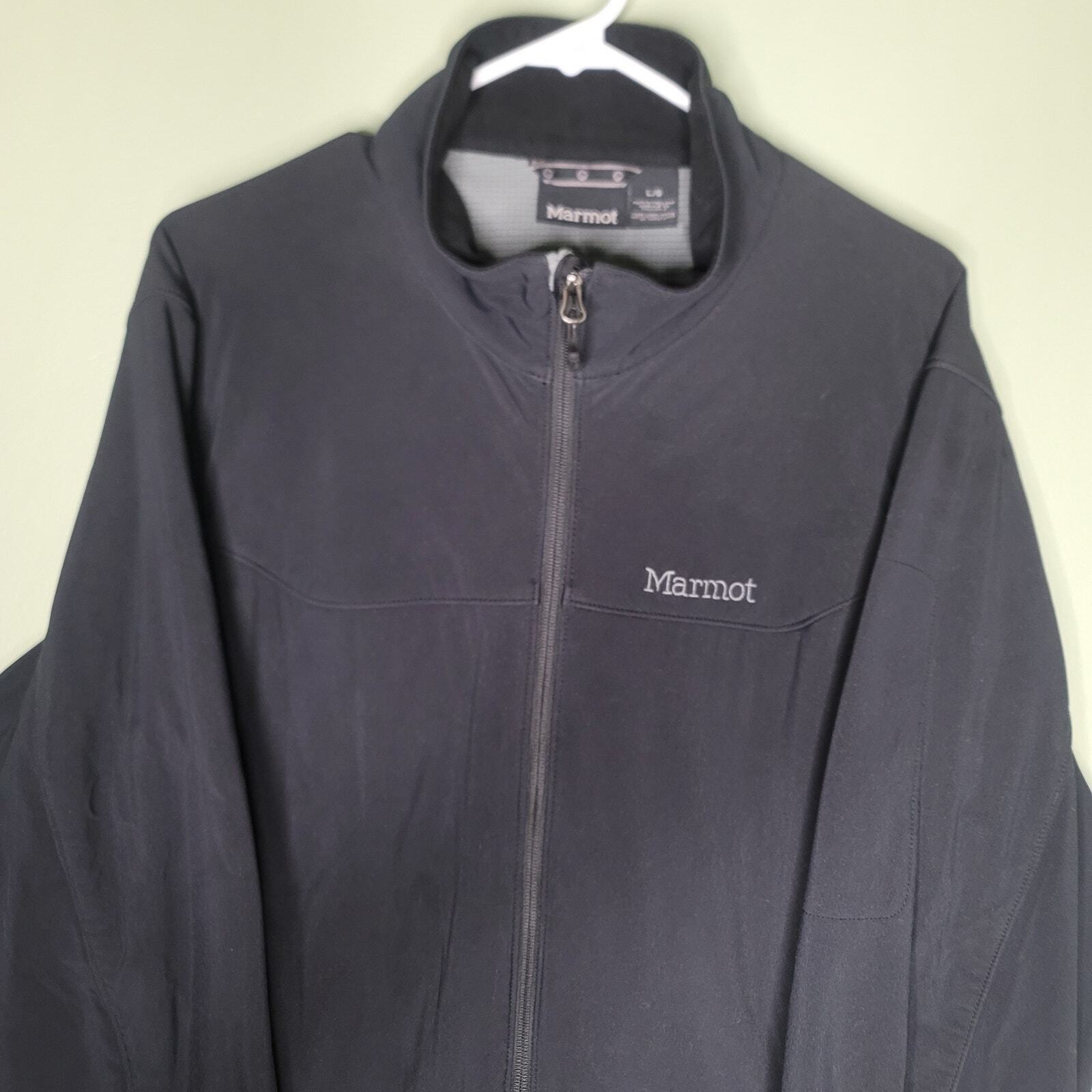 Marmot Jacket Large Black Softshell Full Zip Pock… - image 3