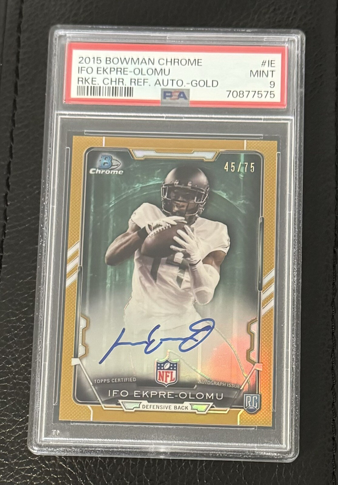 Ifo Ekpre-Olomu Bowman Rookie Chrome Refractor Autographs #IE Gold