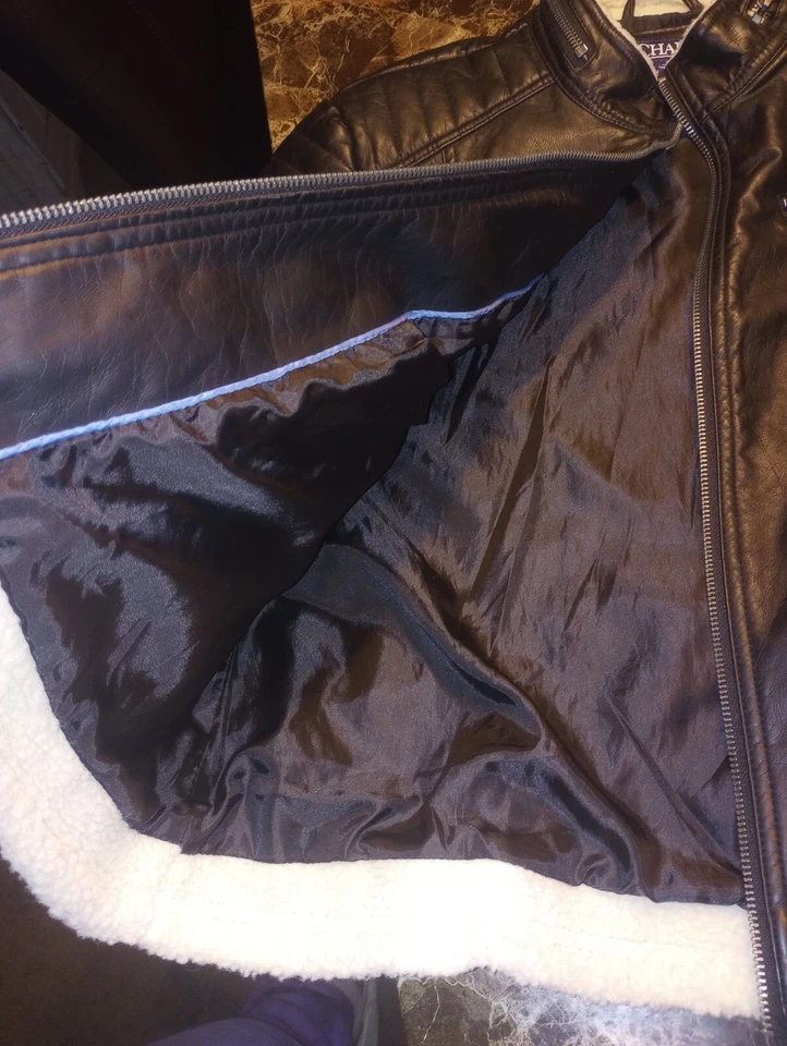 Chaqueta de moto para mujer Chaps de cuero negra talla grande Foto 4 de 4