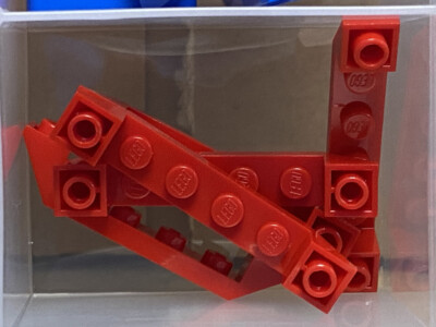 LEGO Parts - Red Slope, Inverted 45 6 x 1 Double w Cutout - No 52501 - QTY 5