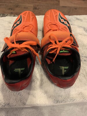 Saucony Soarin Track Athletic Shoes Red Orange Men display picture 3