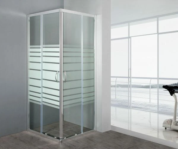 DOCCIABOX Box Doccia Cristallo 6 mm Serigrafato Profili Squadrati