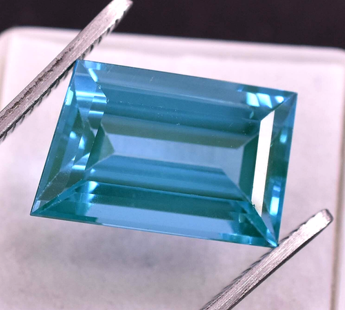 Pierre Précieuse Apatite Brute 1,30 Carats - Bleu-vert Naturel Non Chauffé, Taille Ovale 7.22x6.28mm, Du Brésil