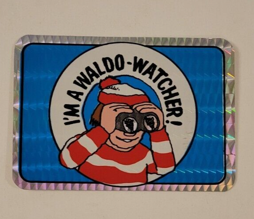 I'M A WALDO WATCHER 1990's PRISMATIC Prism VENDING MACHINE STICKER CARD Kodak NM - Picture 2 of 3