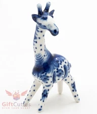 Porcelain gzhel Giraffe figurine handmade Гжель 