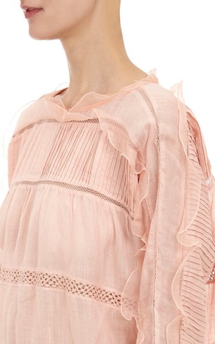 Abito in pizzo Isabel Marant ""Odrys"" $940 taglia 40 rosa antico PASSERELLA PRINCIPALE - Foto 11 di 15