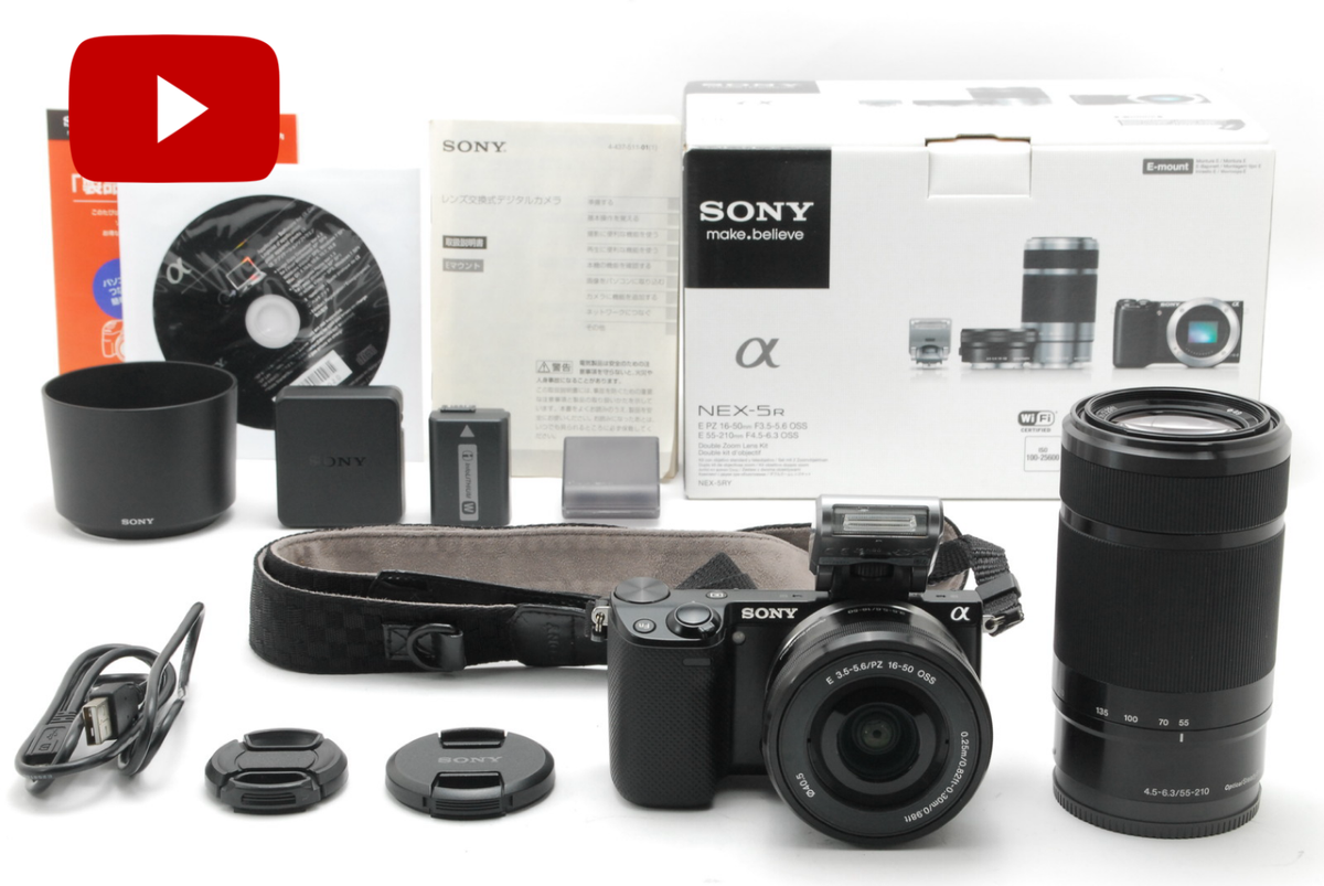 ジャンク品）Sony ミラーレス一眼（NEX-5）カメラとレンズセット
