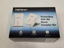 TRENDnet 500Mbps Compact Powerline 500 AV Adapter Kit TPL-406E2K New Sealed