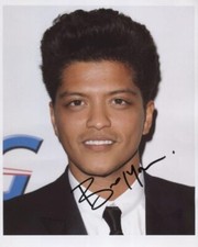 Bruno Mars 8" x 10" Photo Hand Signed in 2017 + COA Guarantee