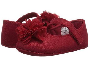 red sparkle baby shoes