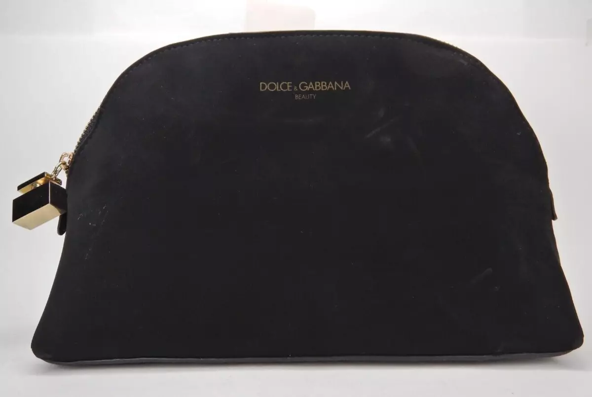 Dolce Gabbana The One Black Velvet Pouch Makeup Bag Limited
